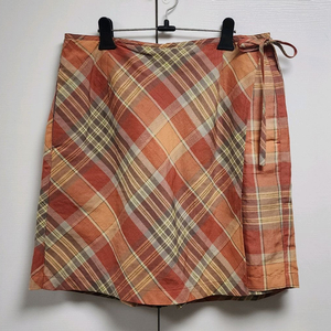 LIZ(GOLF)린넨(체크)랩스커트(77~88)