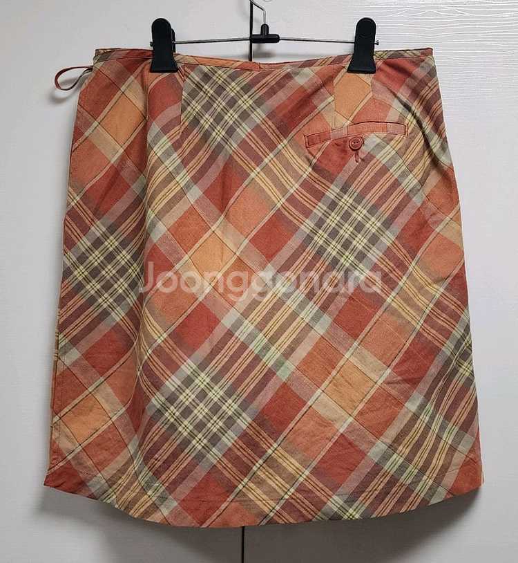 LIZ(GOLF)린넨(체크)랩스커트(77~88)--5