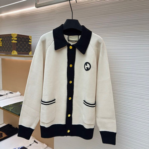 Gucci 남녀공용 카라 니트 스웨터 가디건 자켓