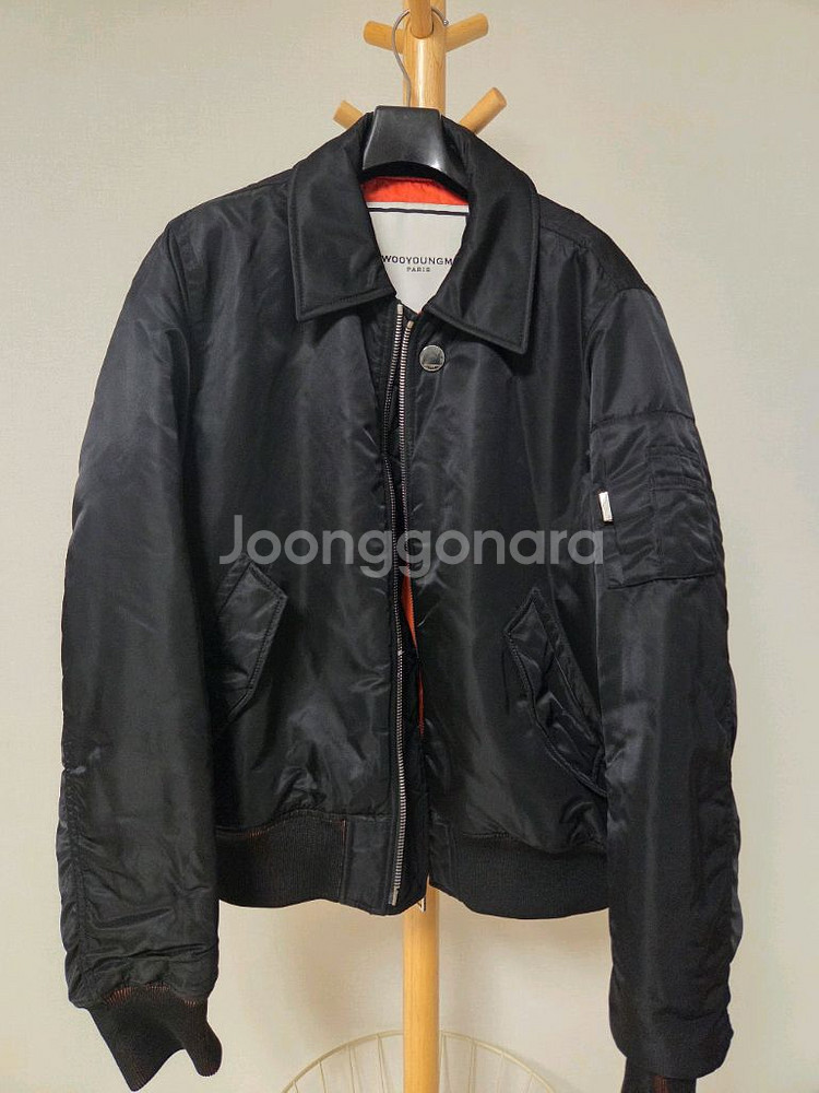 우영미 봄버 ma1 블루종 블랙--0