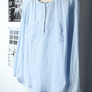 W(S) 클럽모나코 셔츠 남방 한섬 연블루 블라우스