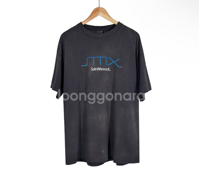 [XL] 세인트 미카엘 플레이스테이션 워싱 로고 티셔츠--0