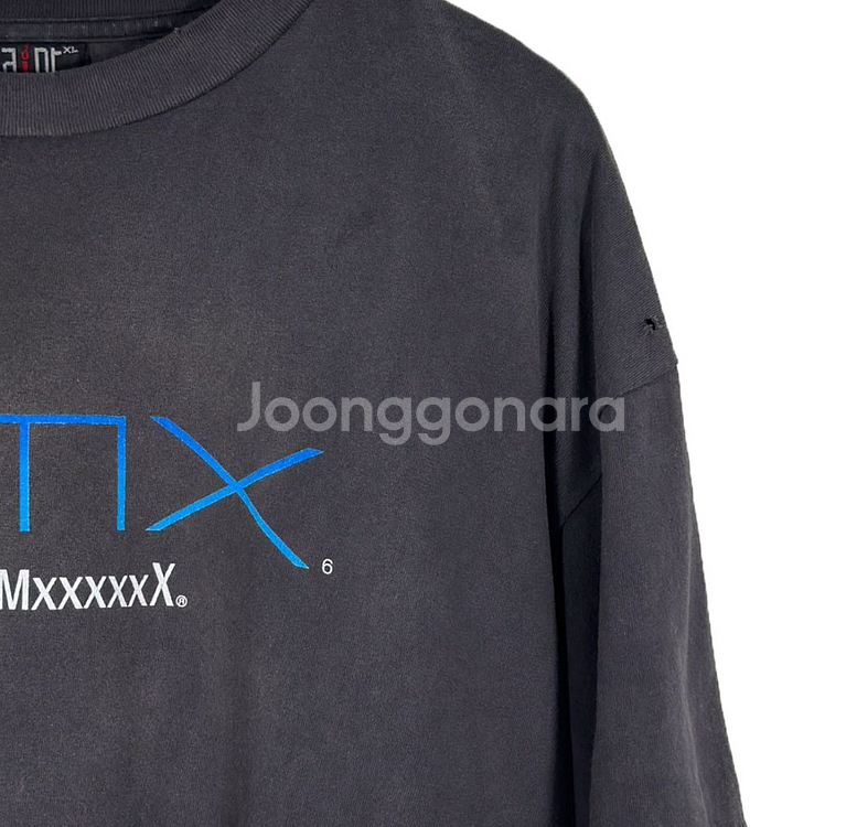 [XL] 세인트 미카엘 플레이스테이션 워싱 로고 티셔츠--4