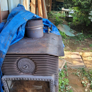 통주물 화목 난로