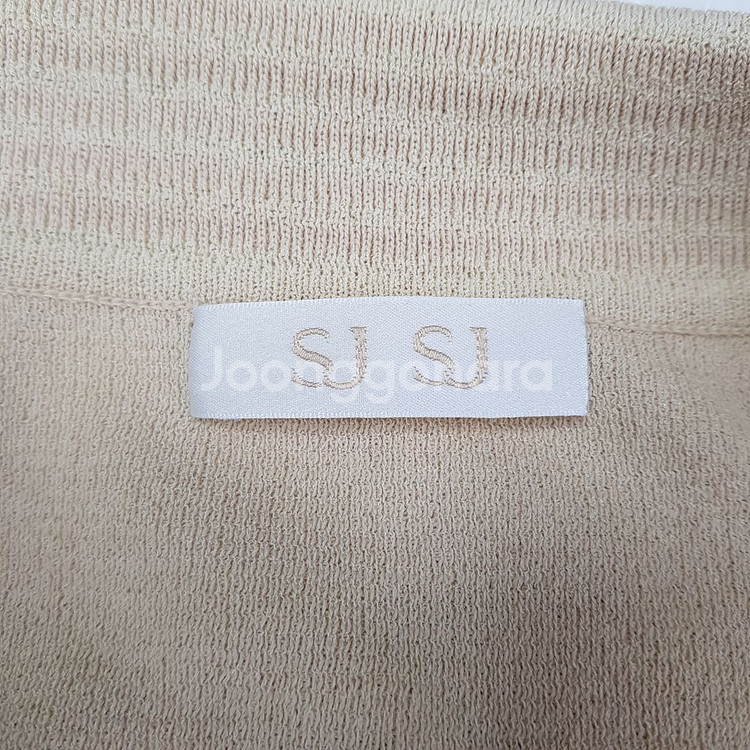 한섬 SJSJ 2021 카라넥 니트 가디건 F90--5