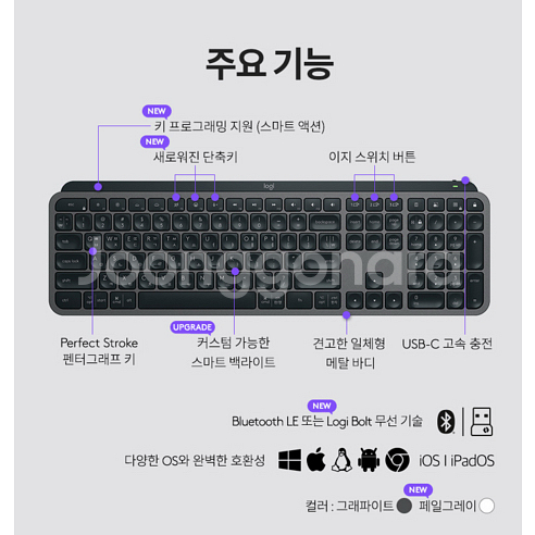 로지텍 MX Keys S 무선 키보드--1