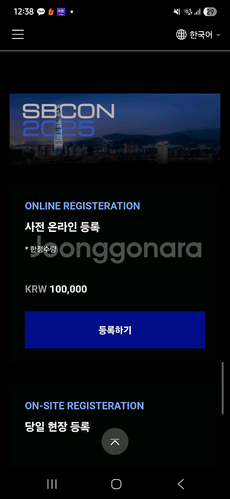 sbcon 블록체인 오늘만 티켓 8만원에 팝니다--0