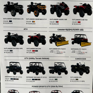 2025캔암 아웃랜더 ATV 사륭오토바이 사륜바이크