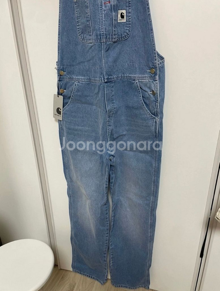 (새상품)칼하트 블루빕데님오버롤 M사이즈--10
