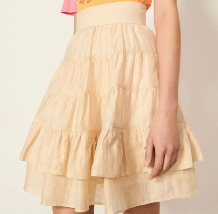 SANDRO 산드로 러플 쇼트 스커트--3