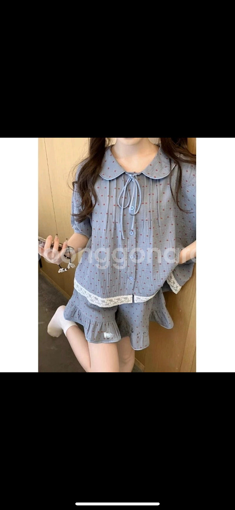 (새상품) 여성 잠옷세트 레드/블루 M--1