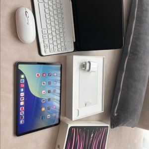 아이패드 프로 m2 배터리 100 셀룰러 128g+기타
