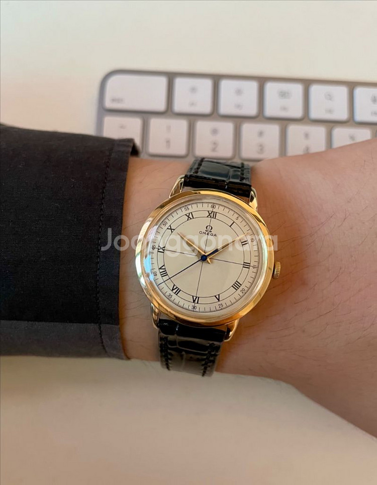 오메가 로만 14K 금통 오토매틱 빈티지 시계--0