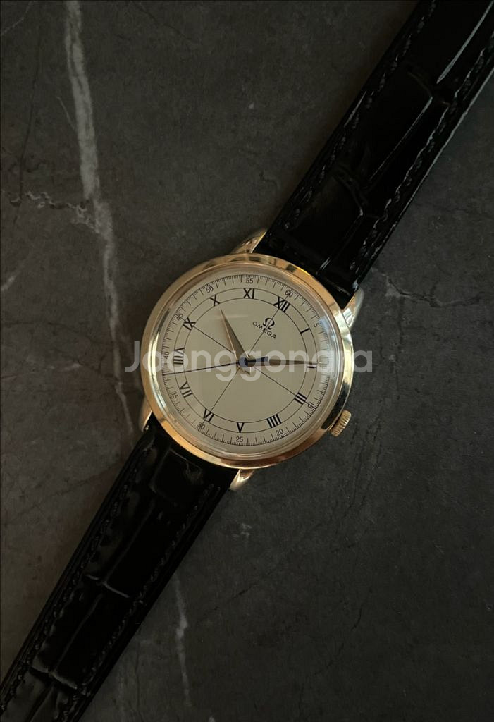 오메가 로만 14K 금통 오토매틱 빈티지 시계--1