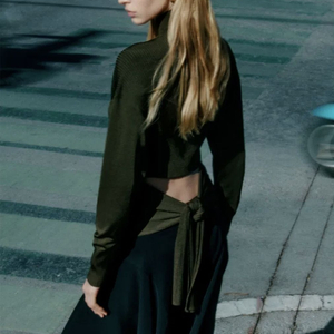 코스 cos 오픈백 리브 니트 탑 사이즈 EUR L