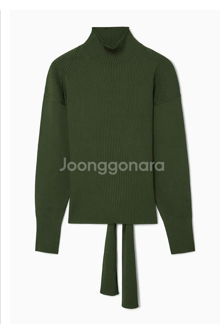 코스 cos 오픈백 리브 니트 탑 사이즈 EUR L--1