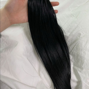 노팁 붙임머리 20인치 천연생모 블랙 62피스