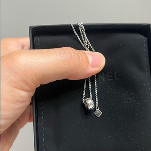 샤넬 코코목걸이 실버