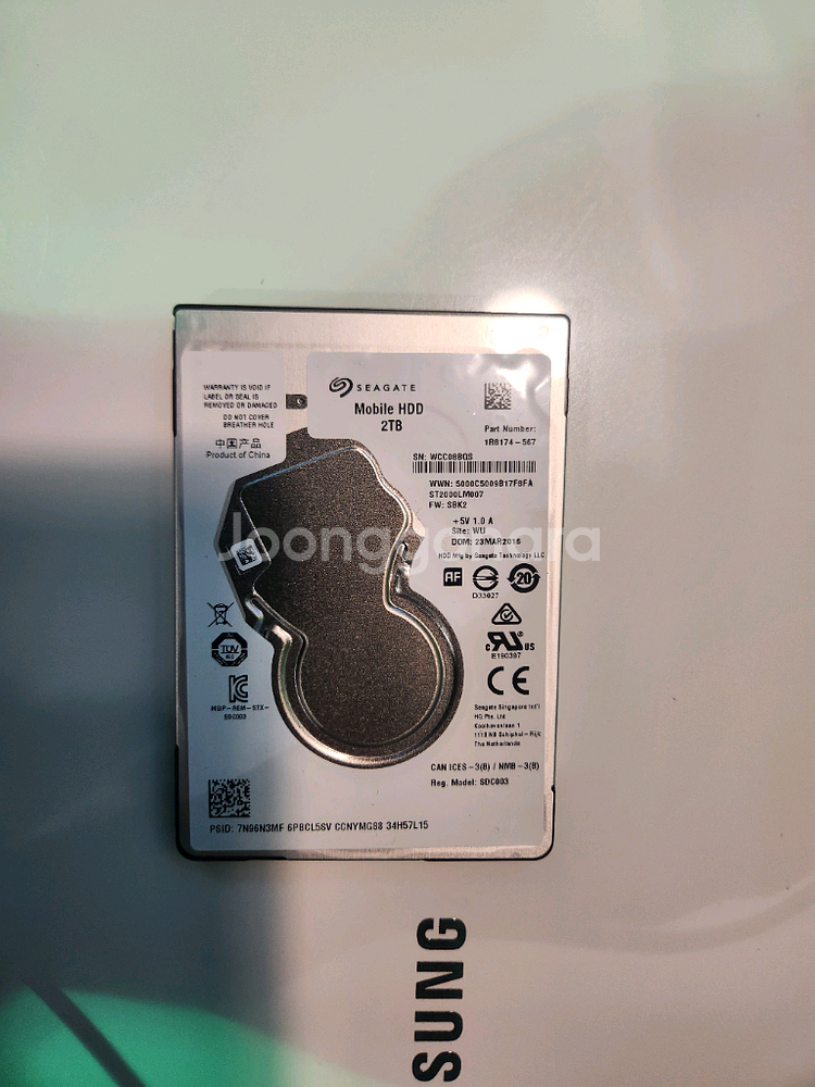 노트북 2tb hdd 2.5인치하드--0
