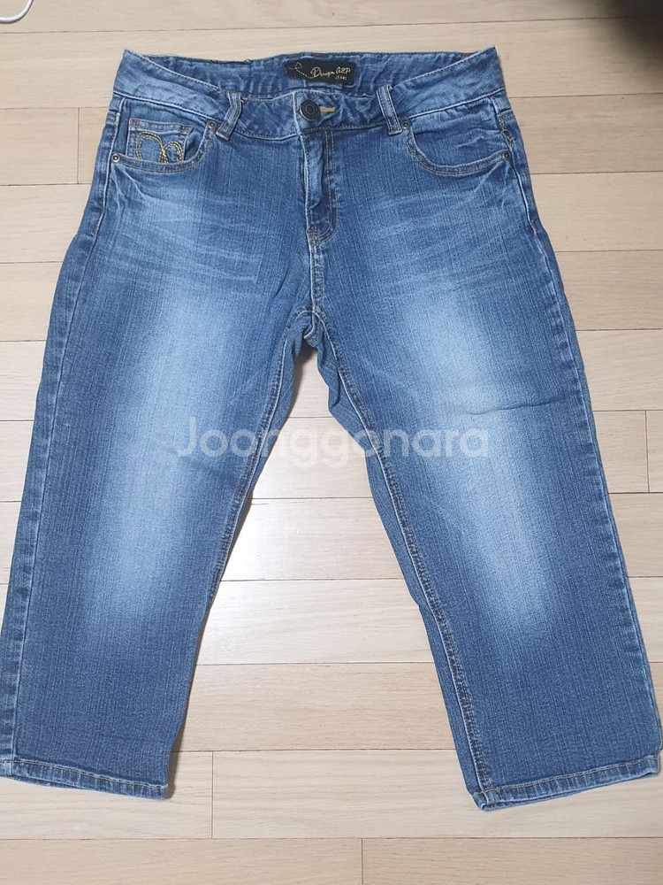 스몰-날씬 미듐 6부청바지~--0