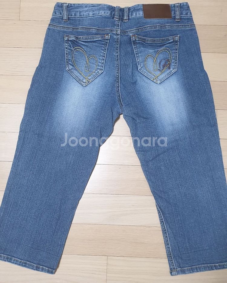 스몰-날씬 미듐 6부청바지~--2