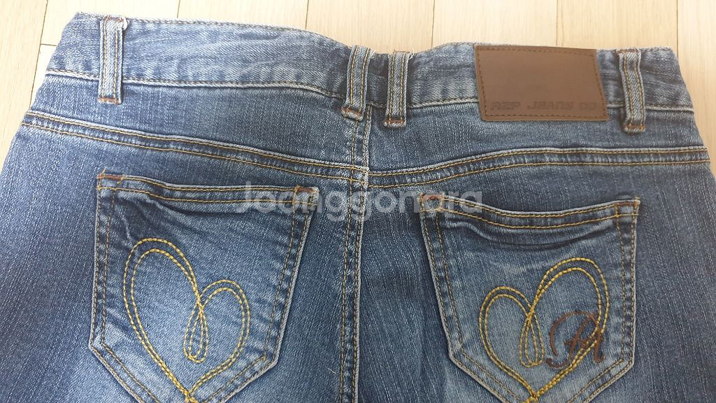 스몰-날씬 미듐 6부청바지~--3