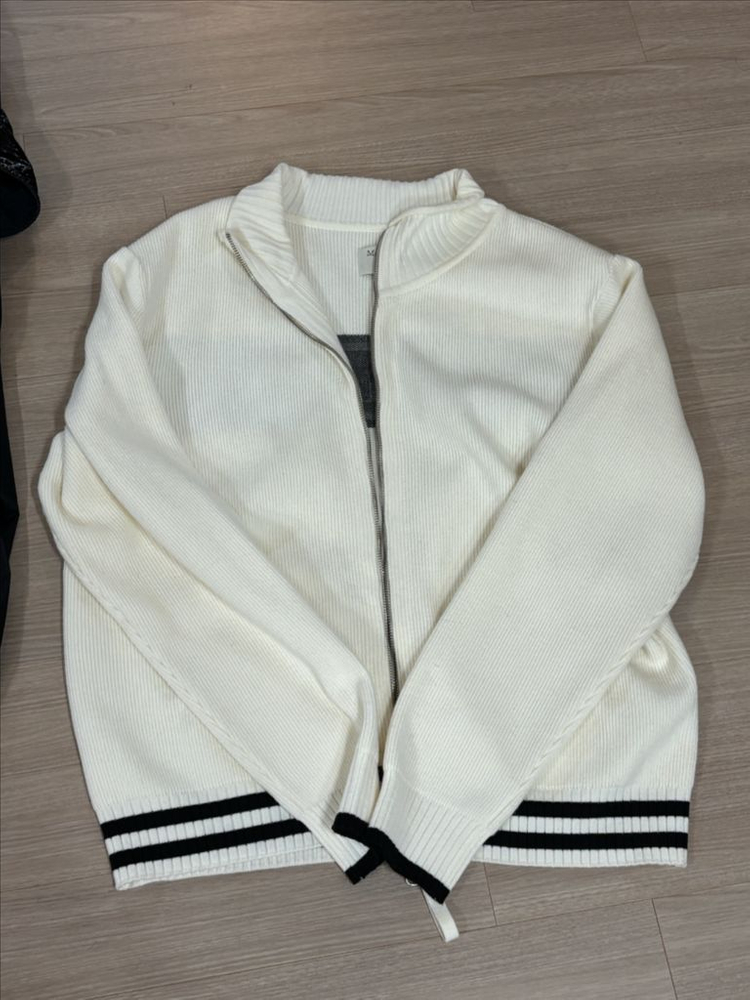 마뗑킴 니트집업 (L) 아이보리 이미지