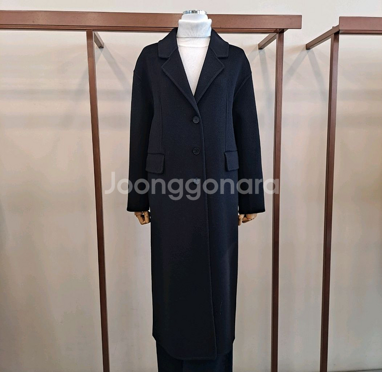 새상품)soop 찐네이비 울 롱코트--0