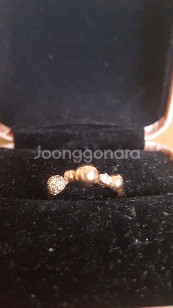 14k 골드 볼 반지--2