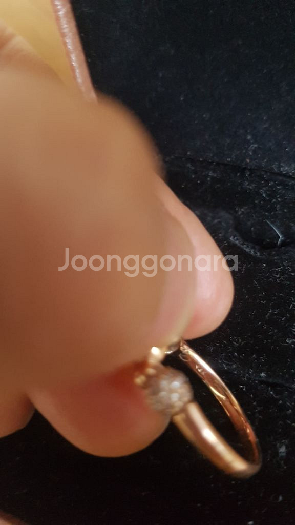 14k 골드 볼 반지--4