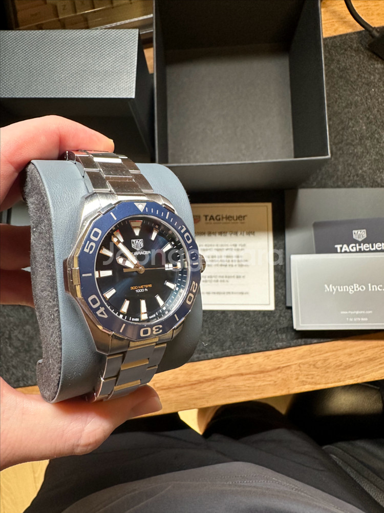 태그호이어 아쿠아레이서 쿼츠 청판 41mm 팝니다!--4