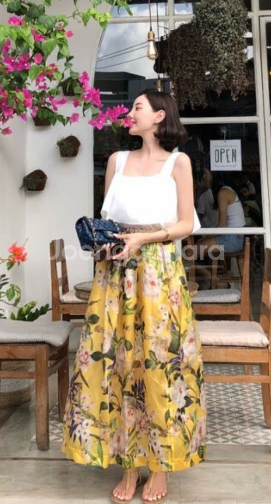 오칸 엔돌핀오 블러쉬드 스커트--0