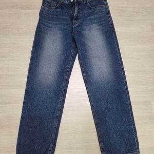 인더로우 5PK 와이드 테이퍼드 슬럽 데님팬츠