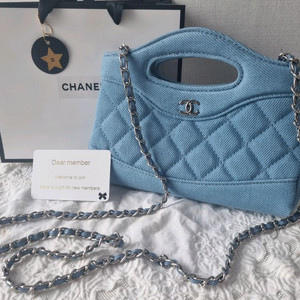 샤넬 gift 데님핸들미니