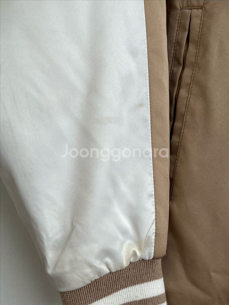일본빈티지 배색 브라운 야구 점퍼--1