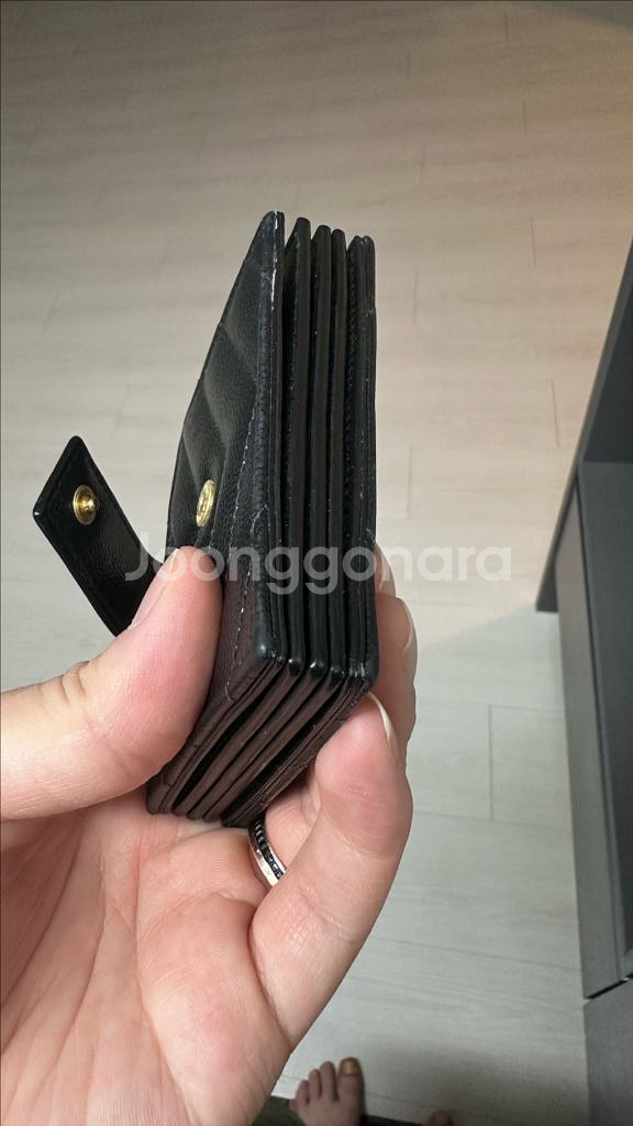 생로랑 모노그램 아코디언 카드지갑 블랙 정품--8