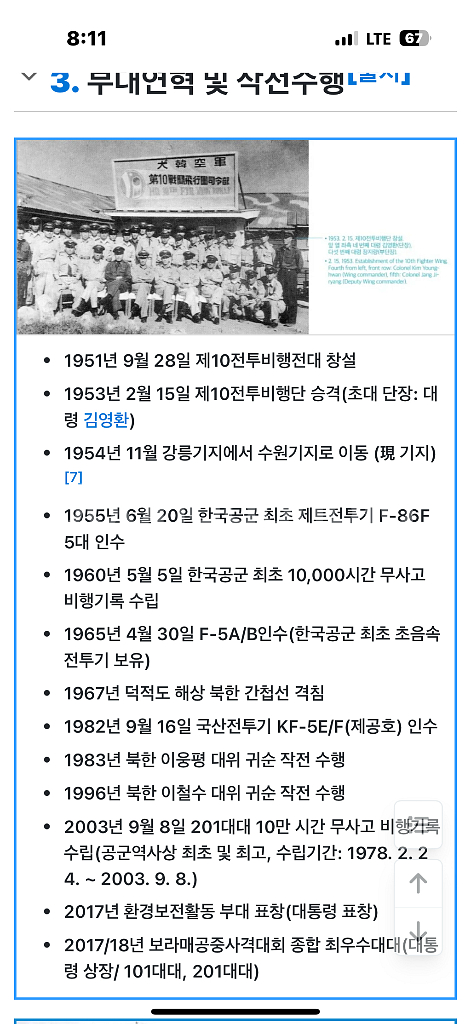 미국 공군 제10 전술 전투비행대대 패치 2장,개당--4