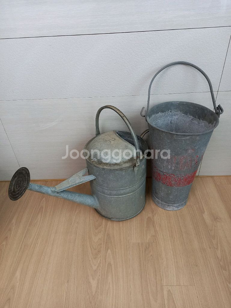 프랑, 영국제 빈티지 양철 물뿌리개,우산꽂이--0