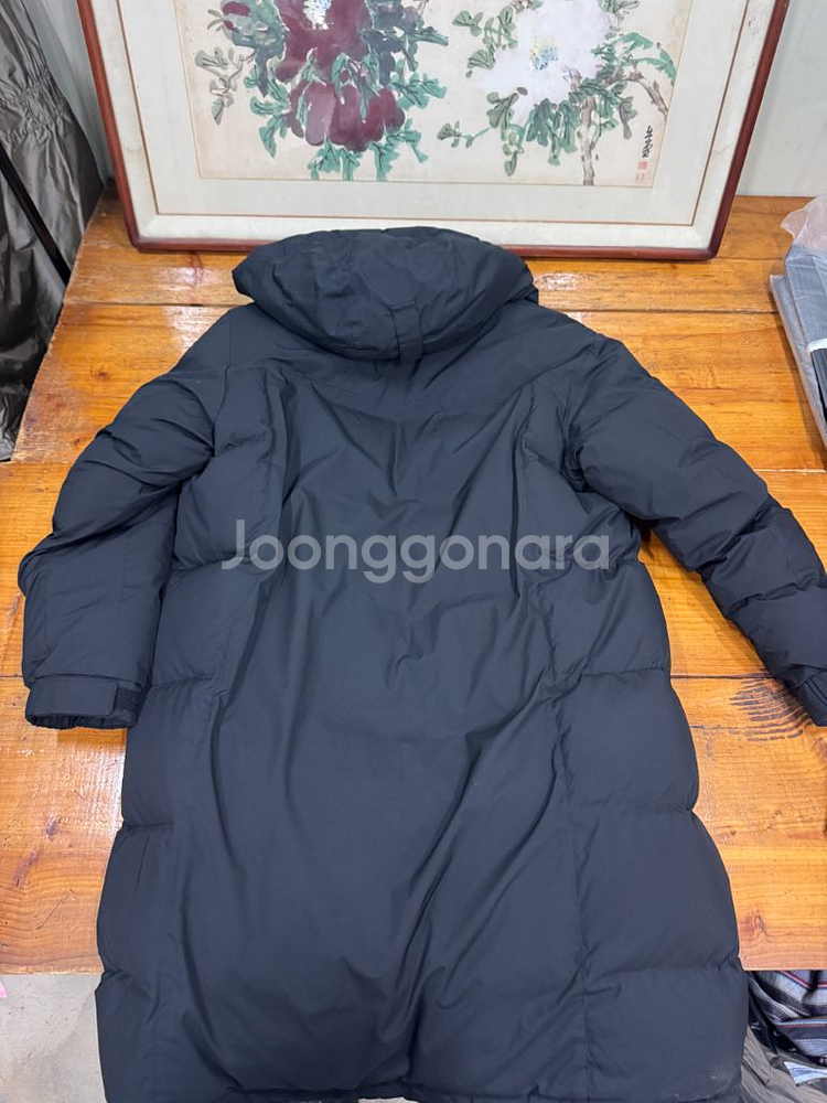 코오롱스포츠 블랙 롱패딩 사이즈100 깨끗해요--3