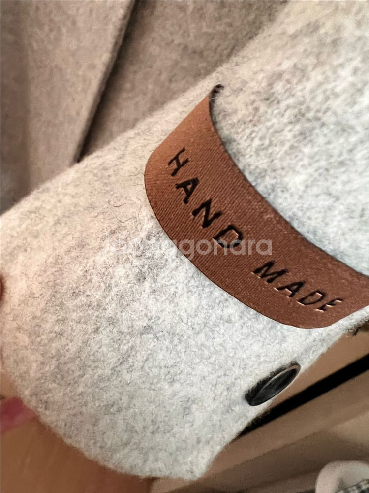 핸드메이드 연그레이 여성 코트--2