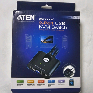 ATEN CS22U 2포트USB 케이블KVM 스위치