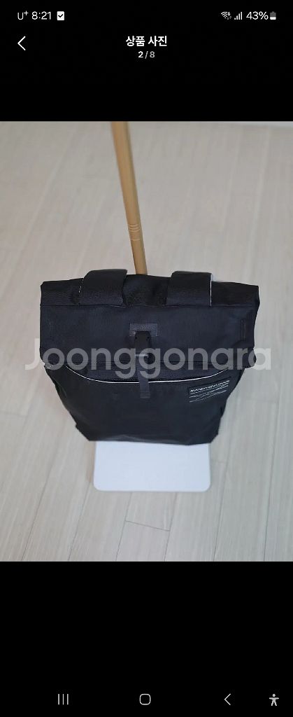 만다리나덕 블랙 롤탑 백팩 남녀공용--0