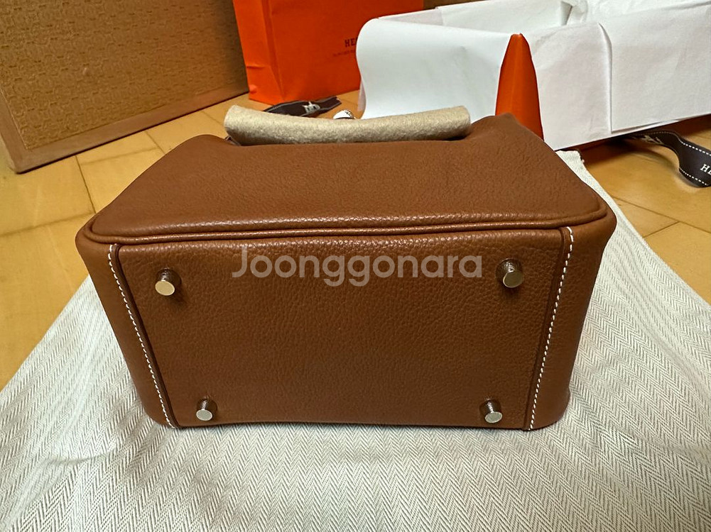 (새상품) 에르메스 린디 미니 바레니아 은장--3