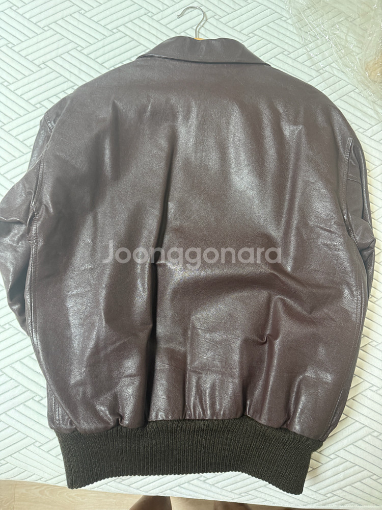 일본산 빈티지 디럭스 소가죽 다크브라운 자켓 XL 팝니--2