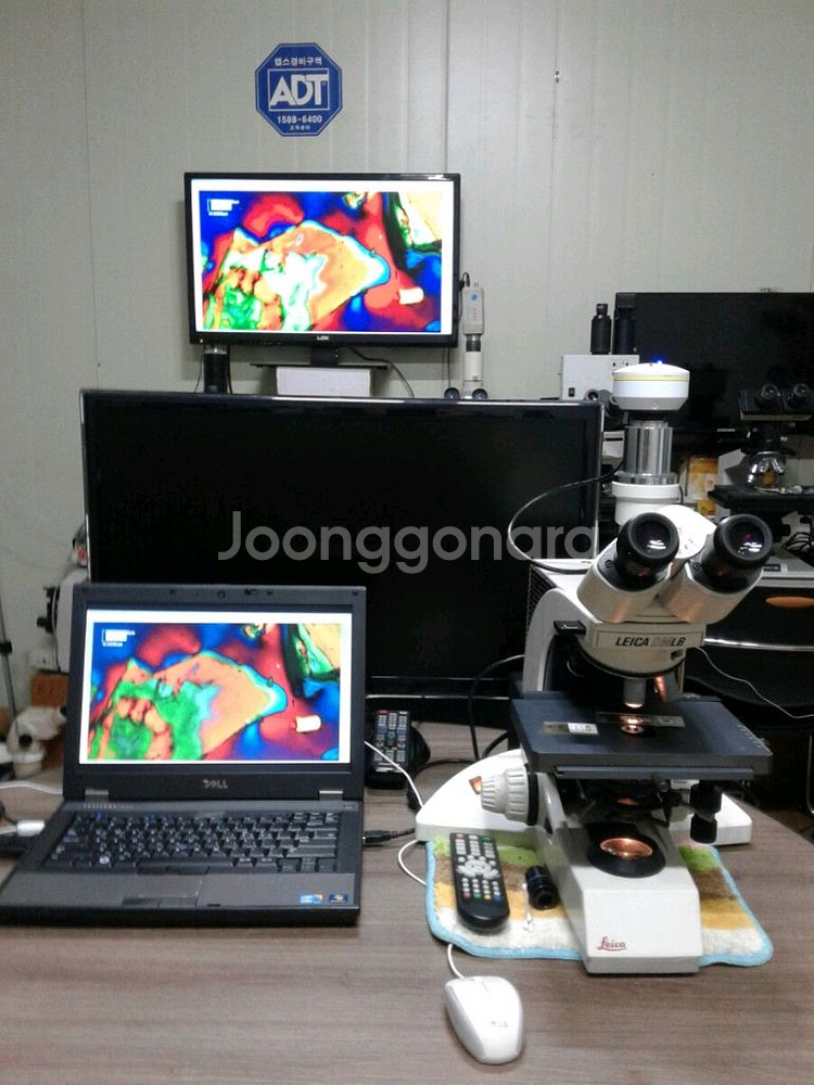 라이카 3안CCD 분석용 편광현미경 싸게판매합니다--0