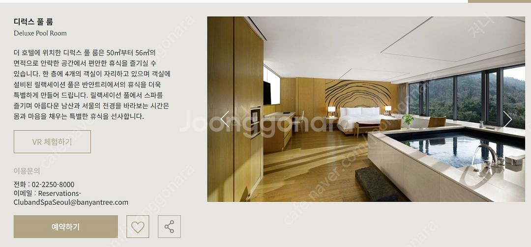 반얀트리 서울 디럭스풀 숙박권--2