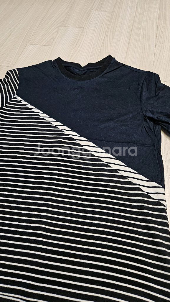 시스템옴므 스트라이프 반팔 티셔츠--1