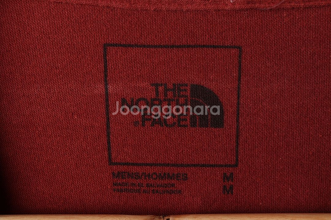 (M-L) 노스페이스 긴팔티셔츠 브라운 올드스쿨--4
