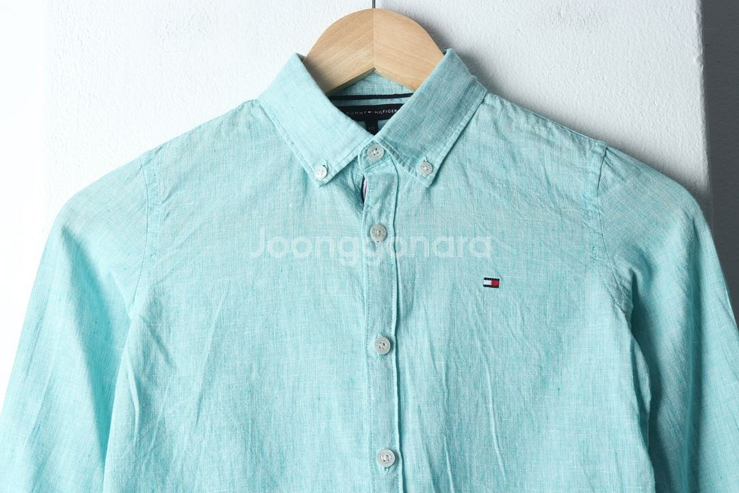 (F) 타미힐피거 셔츠 남방 아동 키즈 린넨--2