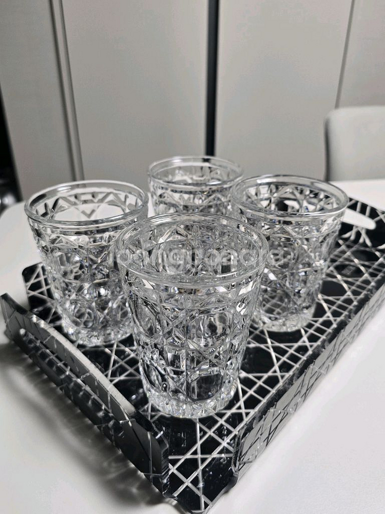 Dior 까나쥬 투명 크리스탈워터 글라스 4P--9